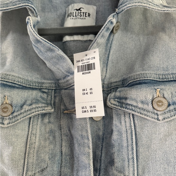 Cropped denim jean jacket NWT - Picture 2 of 2